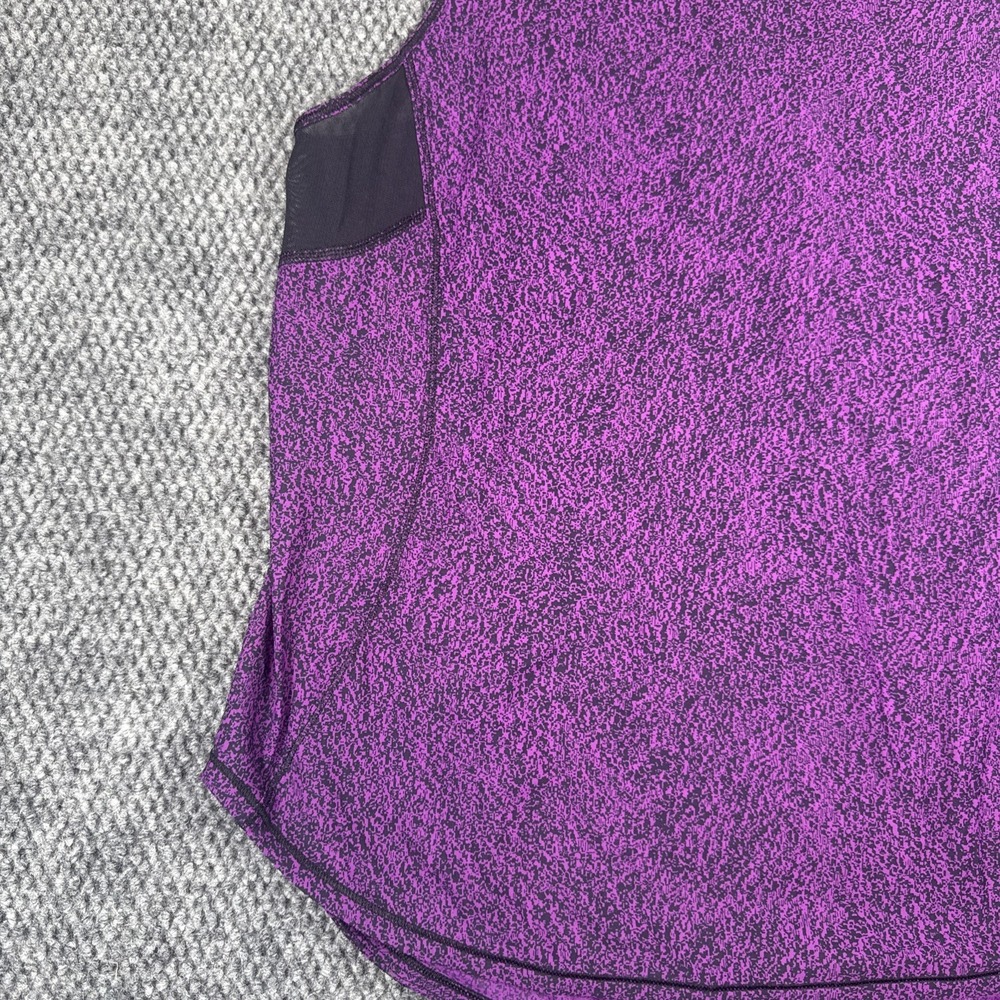 Lululemon Sculpt Tank II Top M Circuit Aurora Black Purple Mesh Sleeveless Yoga - Picture 4 of 9